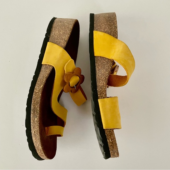 Bionatura Suede Cork Comfort Italy Boho Flower Garden Girl Cottagecore 6 Sandals - Picture 3 of 11